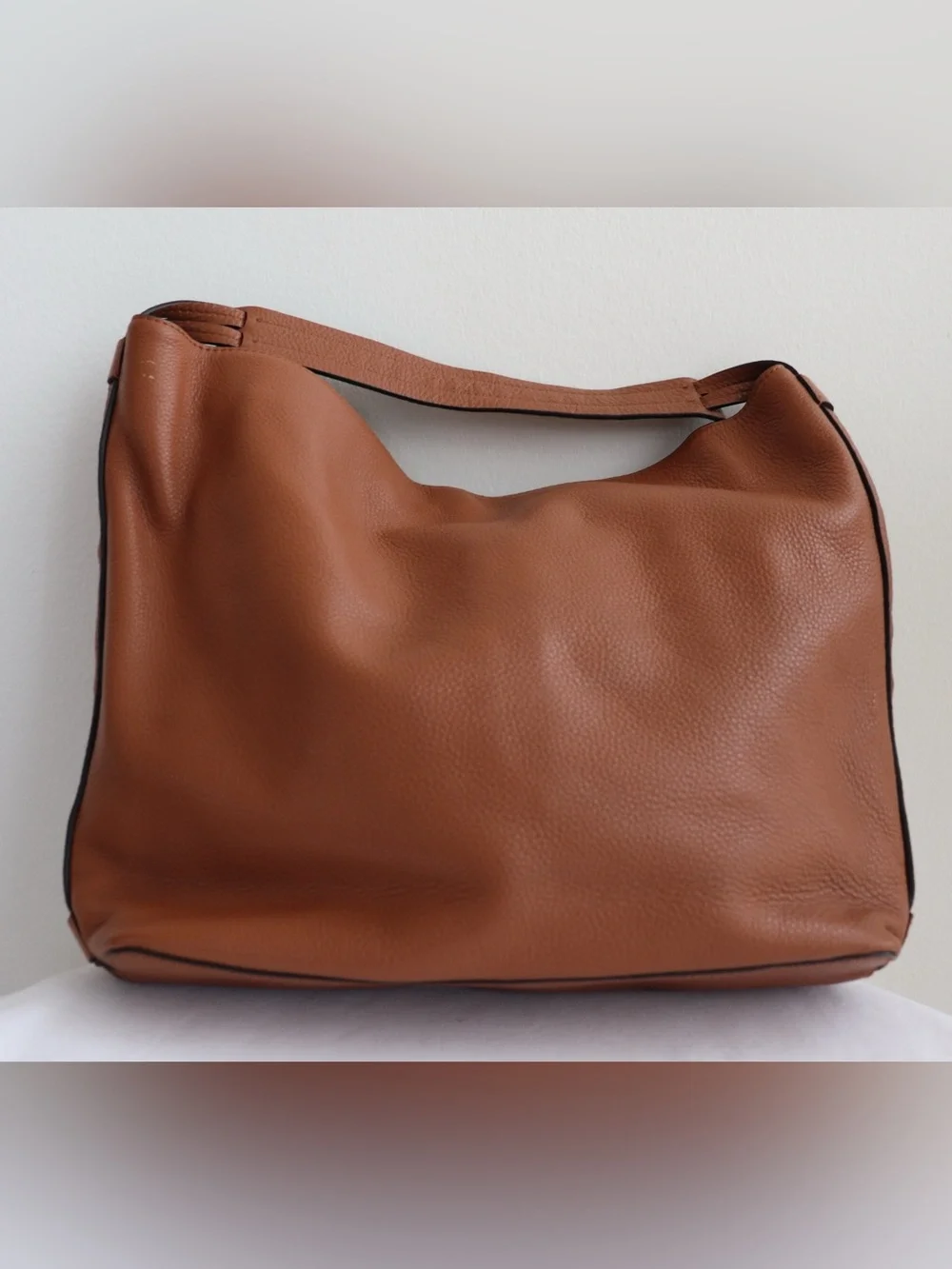Rebecca Minkoff Isobel Large Brown Soft Leather Shoulder Hobo Bag Tassel Accent